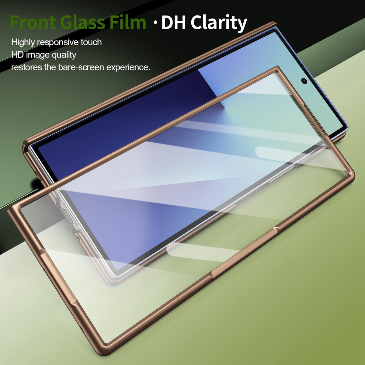 For Galaxy Z Fold8 Ultra 5G Rotation Magnetic Ring Holder Hinge Integrated Film Phone Case - Gold - EDA009804302C