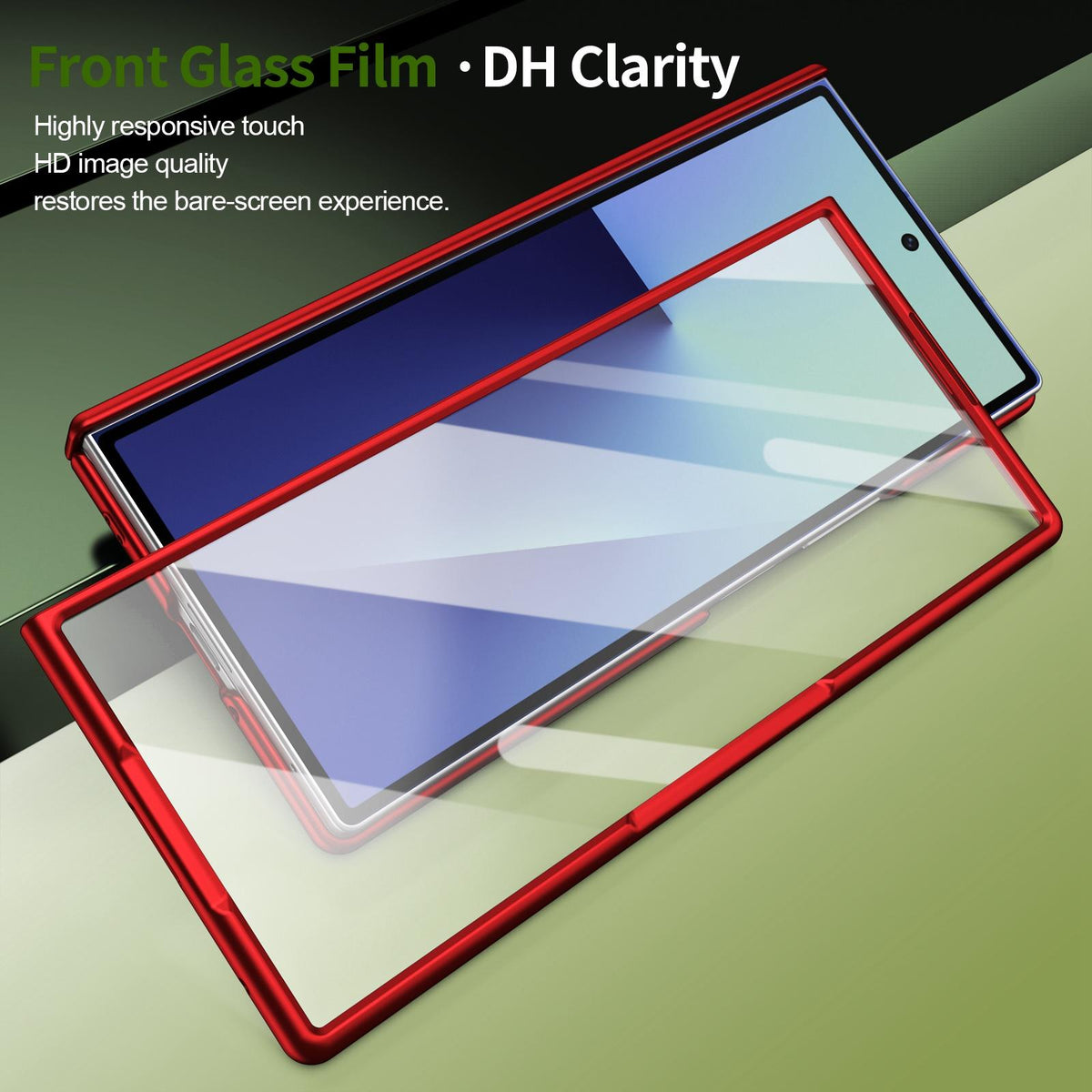 For Galaxy Z Fold8 Ultra 5G Rotation Magnetic Ring Holder Hinge Integrated Film Phone Case - Red - EDA009804302F