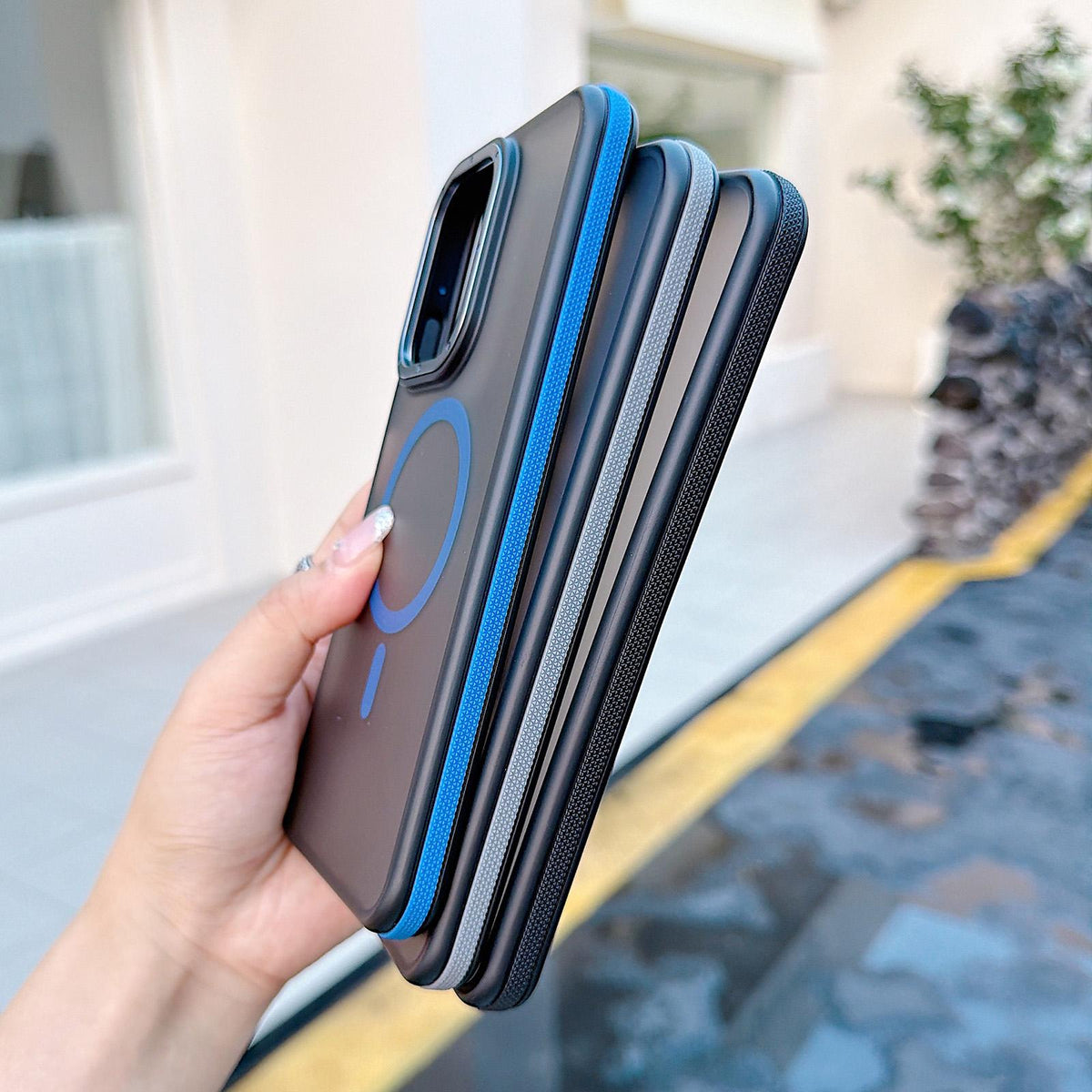 For Redmi 15C 5G / 4G Global 171mm Dual Color Skin Feel Magnetic Phone Case - Blue - EDA009806801C