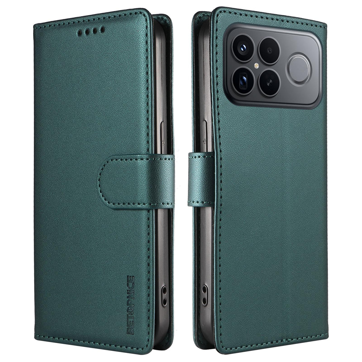 For Redmi K90 Pro Max / Poco F8 Ultra 5G BETOPNICE Pearlescent RFID Vegan Leather Phone Case with Strap(Green)