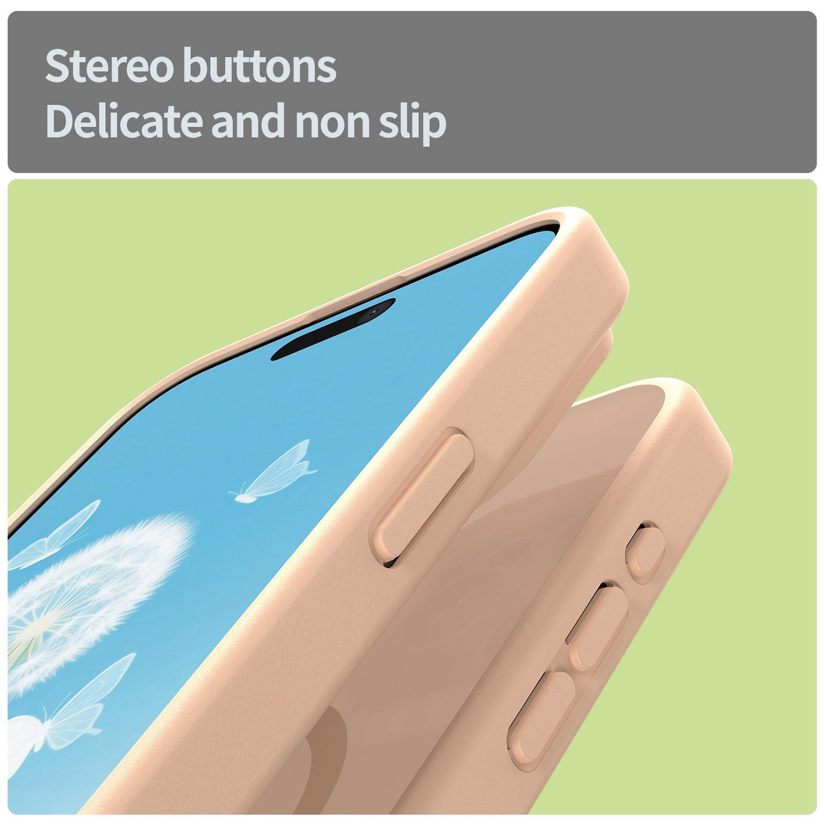 For iPhone 15 Pro Max Fanying Series Precision Camera Hole PC Hybrid TPU Translucent Frosted Magnetic Phone Case - Rouge Powder - EDA009893309I