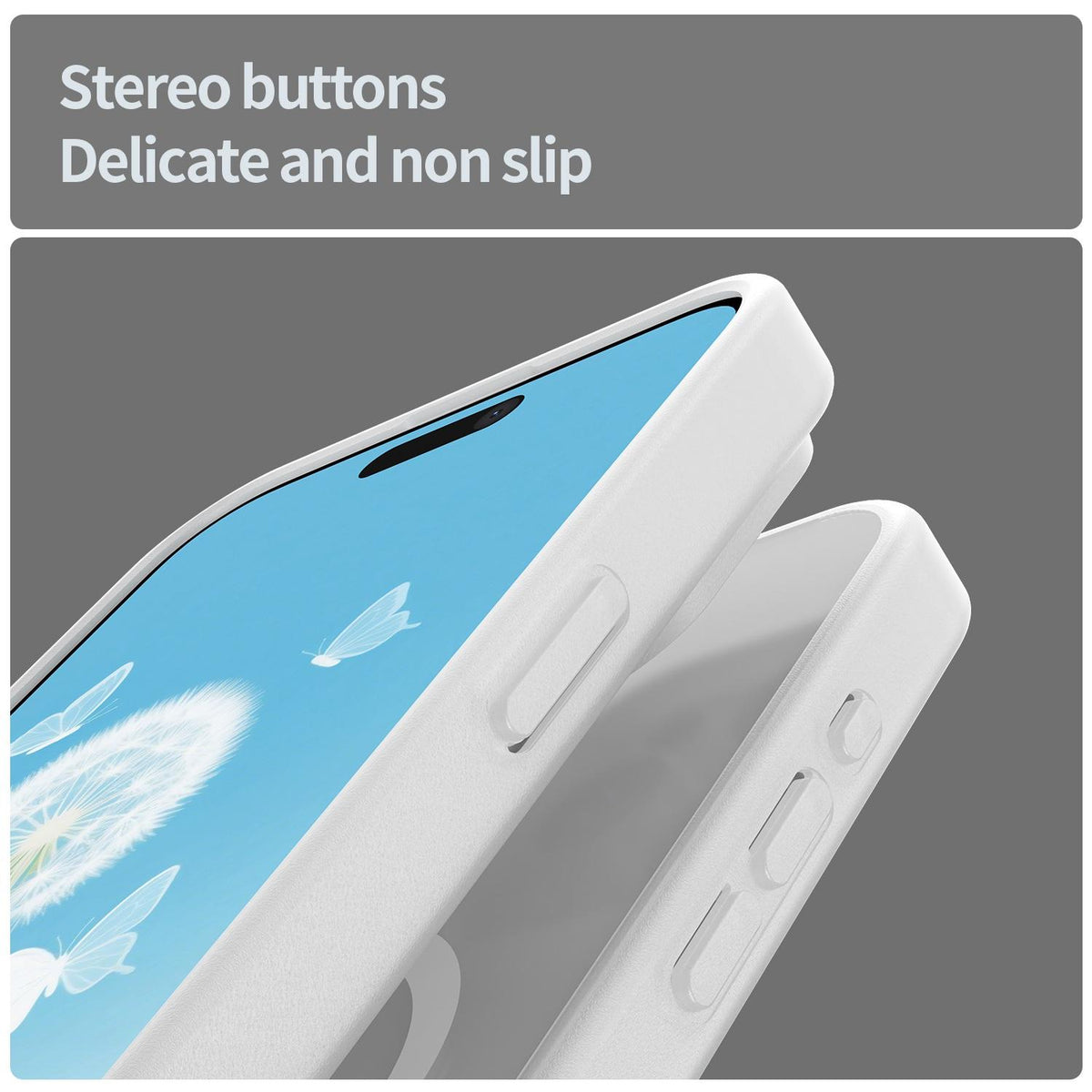 For iPhone 15 Pro Max Fanying Series Precision Camera Hole PC Hybrid TPU Translucent Frosted Magnetic Phone Case - Matte White - EDA009893309J