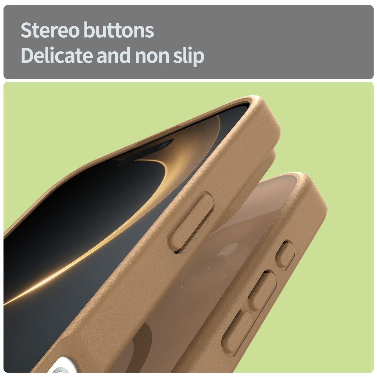 For iPhone 16 Pro Max Fanying Series Precision Camera Hole PC Hybrid TPU Translucent Frosted Magnetic Phone Case - Desert Gold - EDA009893315G