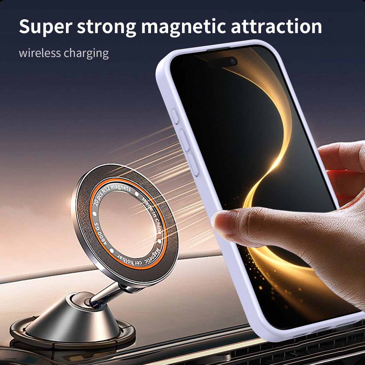 For iPhone 16 Pro Max Fanying Series Precision Camera Hole PC Hybrid TPU Translucent Frosted Magnetic Phone Case - Lavender - EDA009893315H