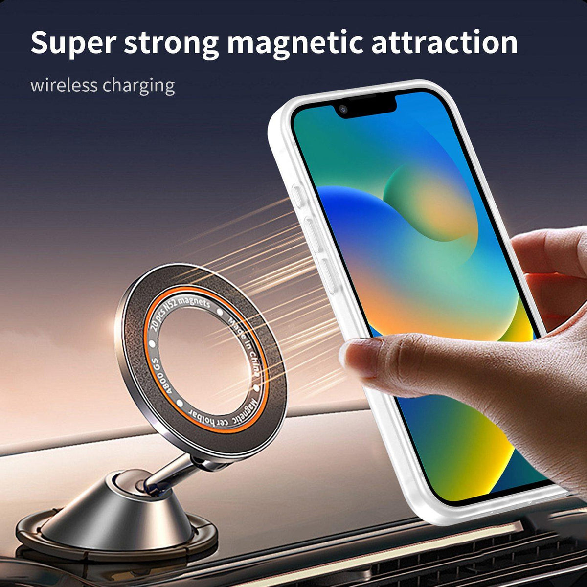 For iPhone 16e / 17e Fanying Series Precision Camera Hole PC Hybrid TPU Translucent Frosted Magnetic Phone Case - Matte White - EDA009893316J