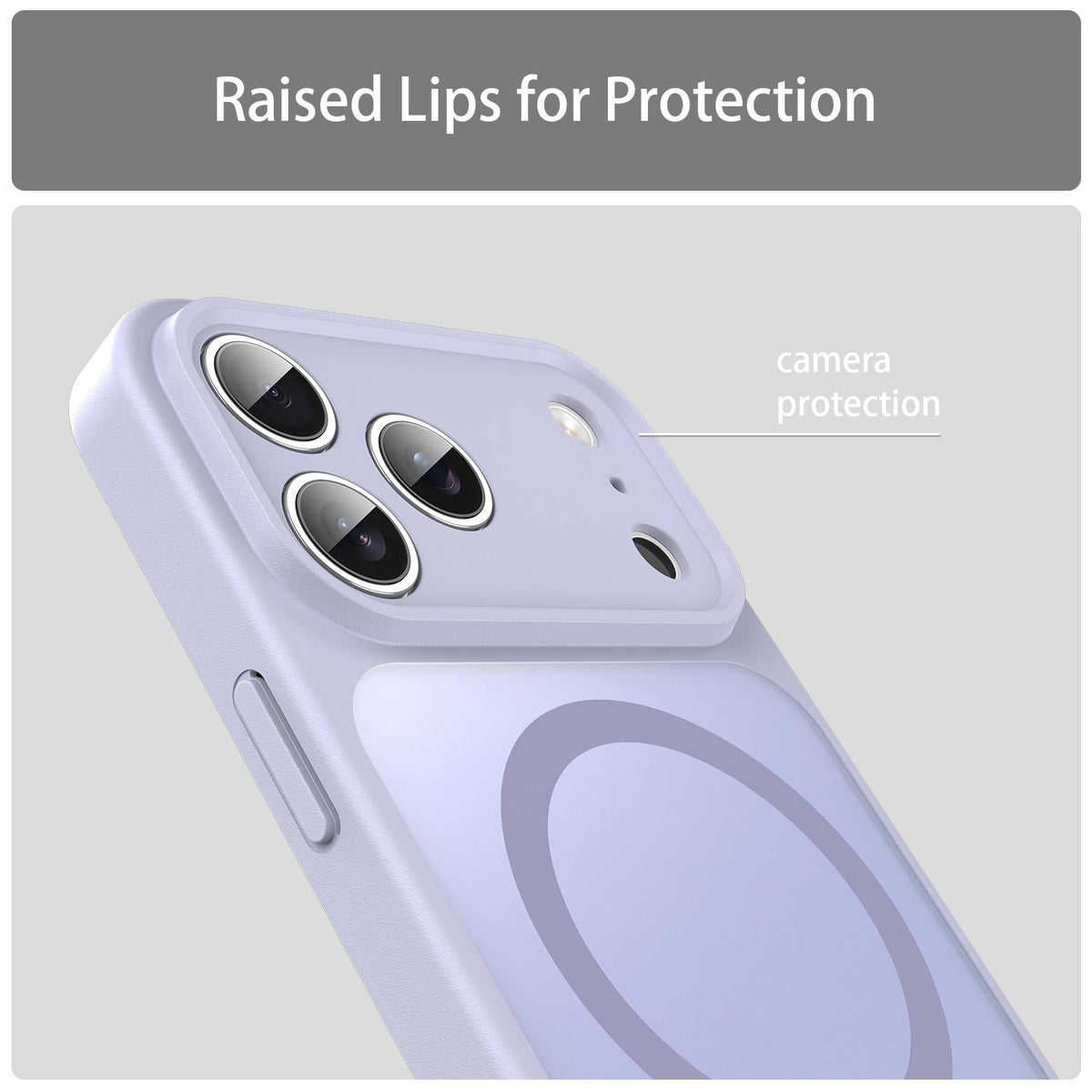 For iPhone 18 Pro Max Fanying Series Precision Camera Hole PC Hybrid TPU Translucent Frosted Magnetic Phone Case - Lavender - EDA009893321H