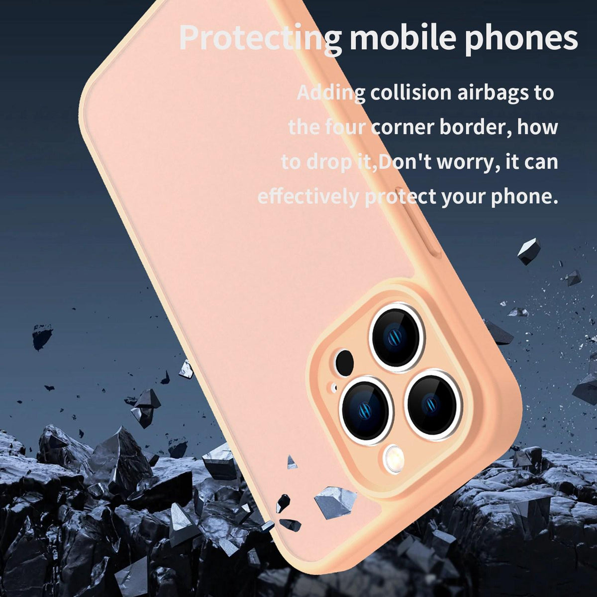 For iPhone 13 Pro Fanying Series Precision Camera Hole PC Hybrid TPU Translucent Frosted Phone Case - Rouge Powder - EDA009893410I