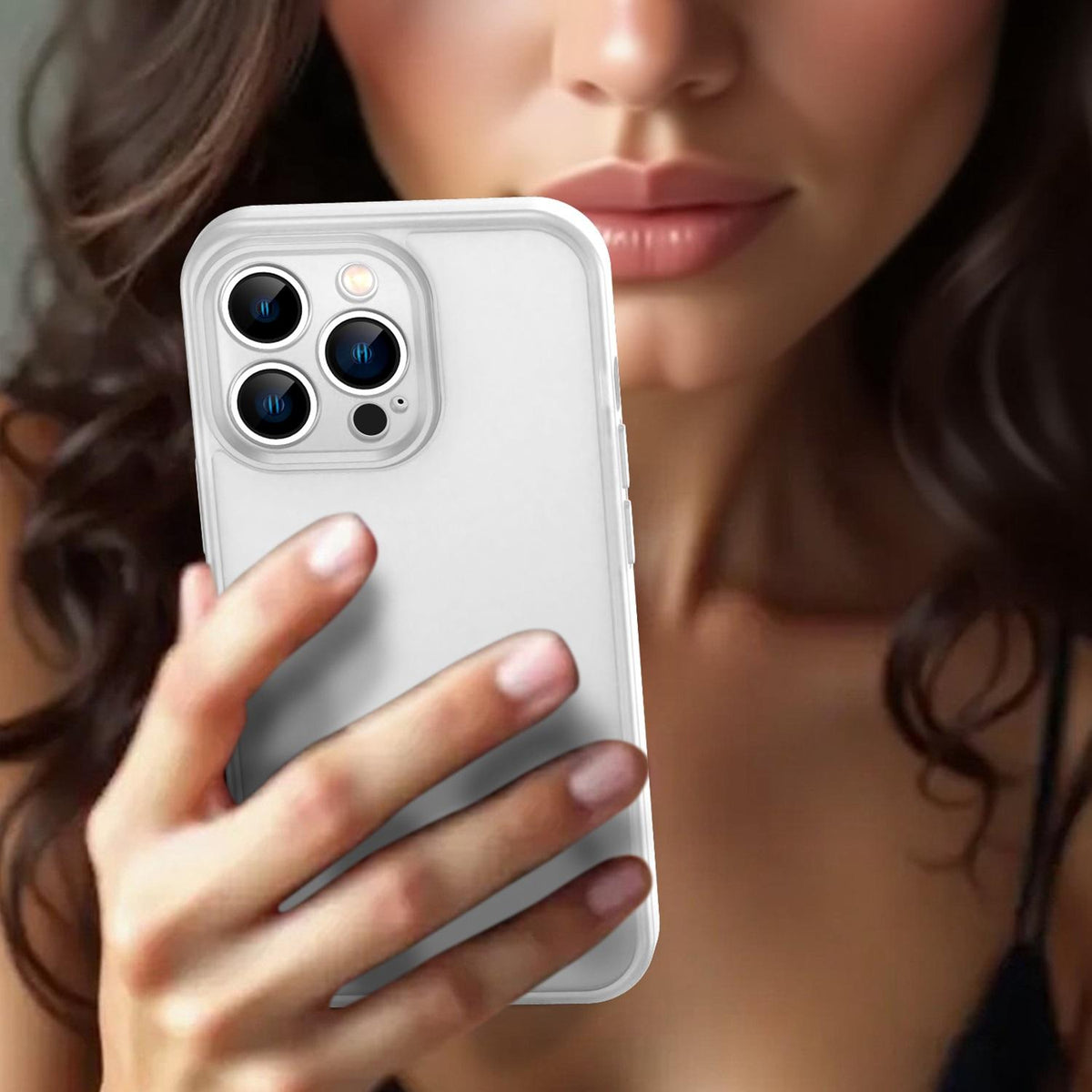 For iPhone 13 Pro Fanying Series Precision Camera Hole PC Hybrid TPU Translucent Frosted Phone Case - Matte White - EDA009893410J