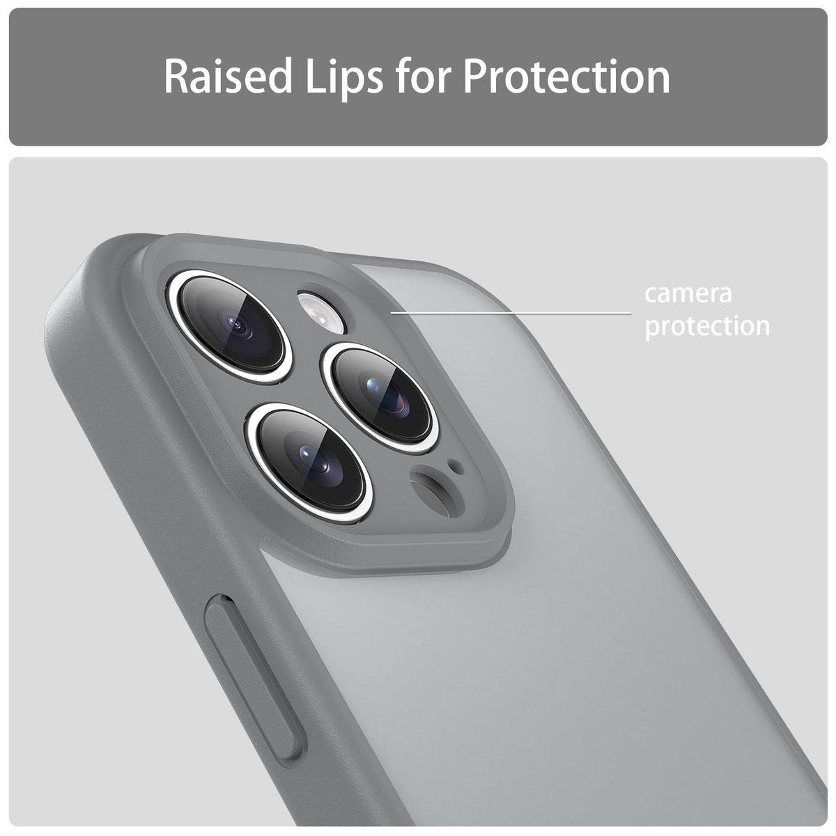 For iPhone 16 Pro Fanying Series Precision Camera Hole PC Hybrid TPU Translucent Frosted Phone Case - Silver Grey - EDA009893414F