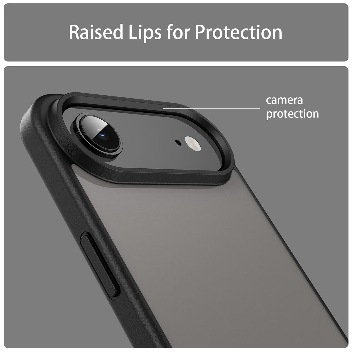 For iPhone Air Fanying Series Precision Camera Hole PC Hybrid TPU Translucent Frosted Phone Case - Translucent Black - EDA009893418A