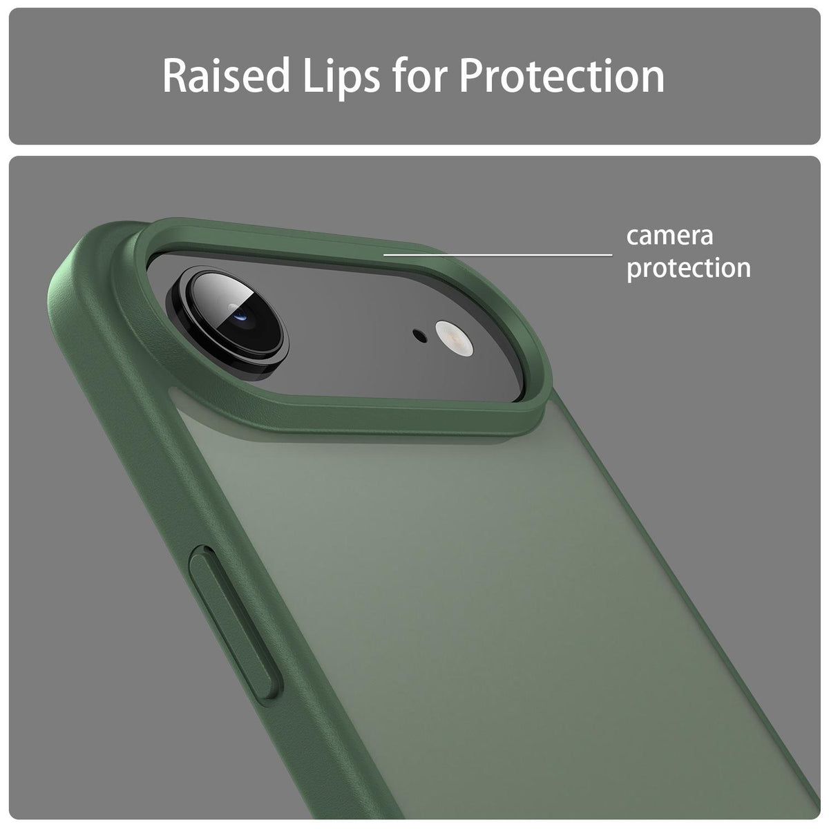 For iPhone Air Fanying Series Precision Camera Hole PC Hybrid TPU Translucent Frosted Phone Case - Olive Green - EDA009893418D