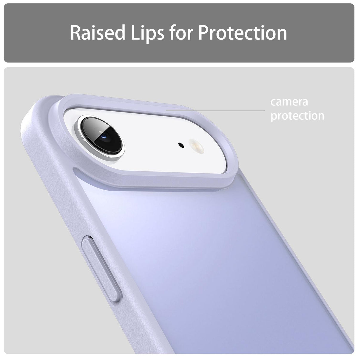 For iPhone Air Fanying Series Precision Camera Hole PC Hybrid TPU Translucent Frosted Phone Case - Lavender - EDA009893418H