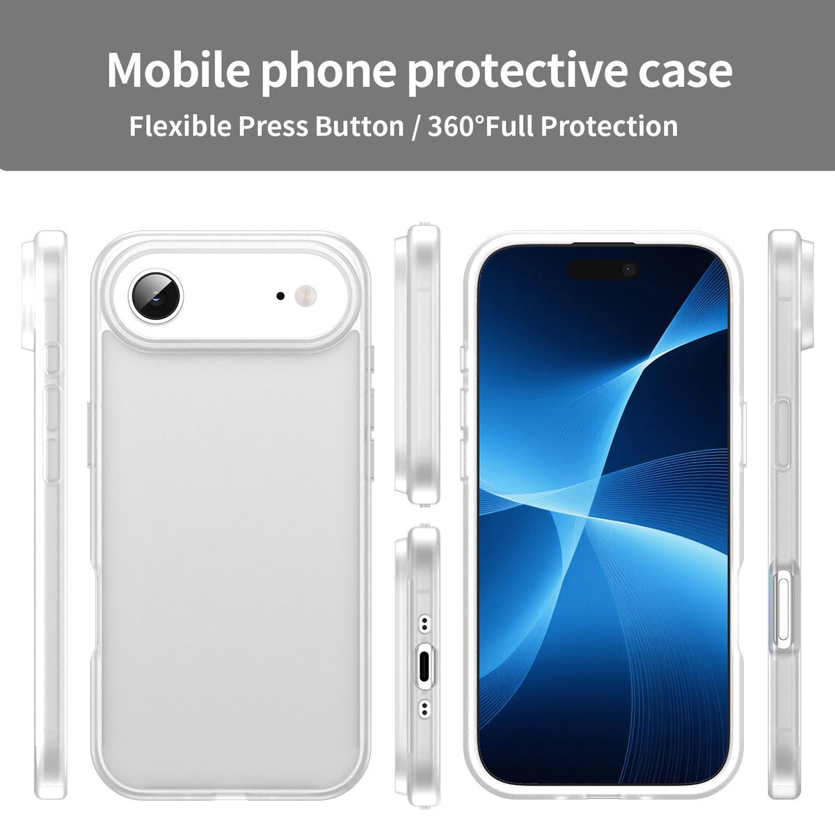 For iPhone Air Fanying Series Precision Camera Hole PC Hybrid TPU Translucent Frosted Phone Case - Matte White - EDA009893418J