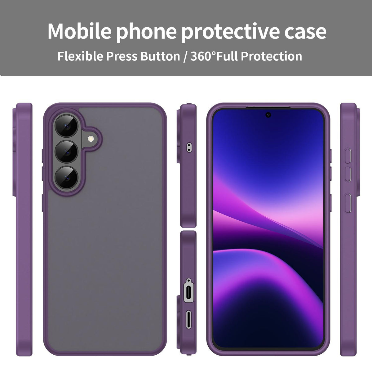 For Galaxy S26 FE 5G Fanying Series PC Hybrid TPU Translucent Frosted Phone Case - Crystal Purple - EDA009917902B