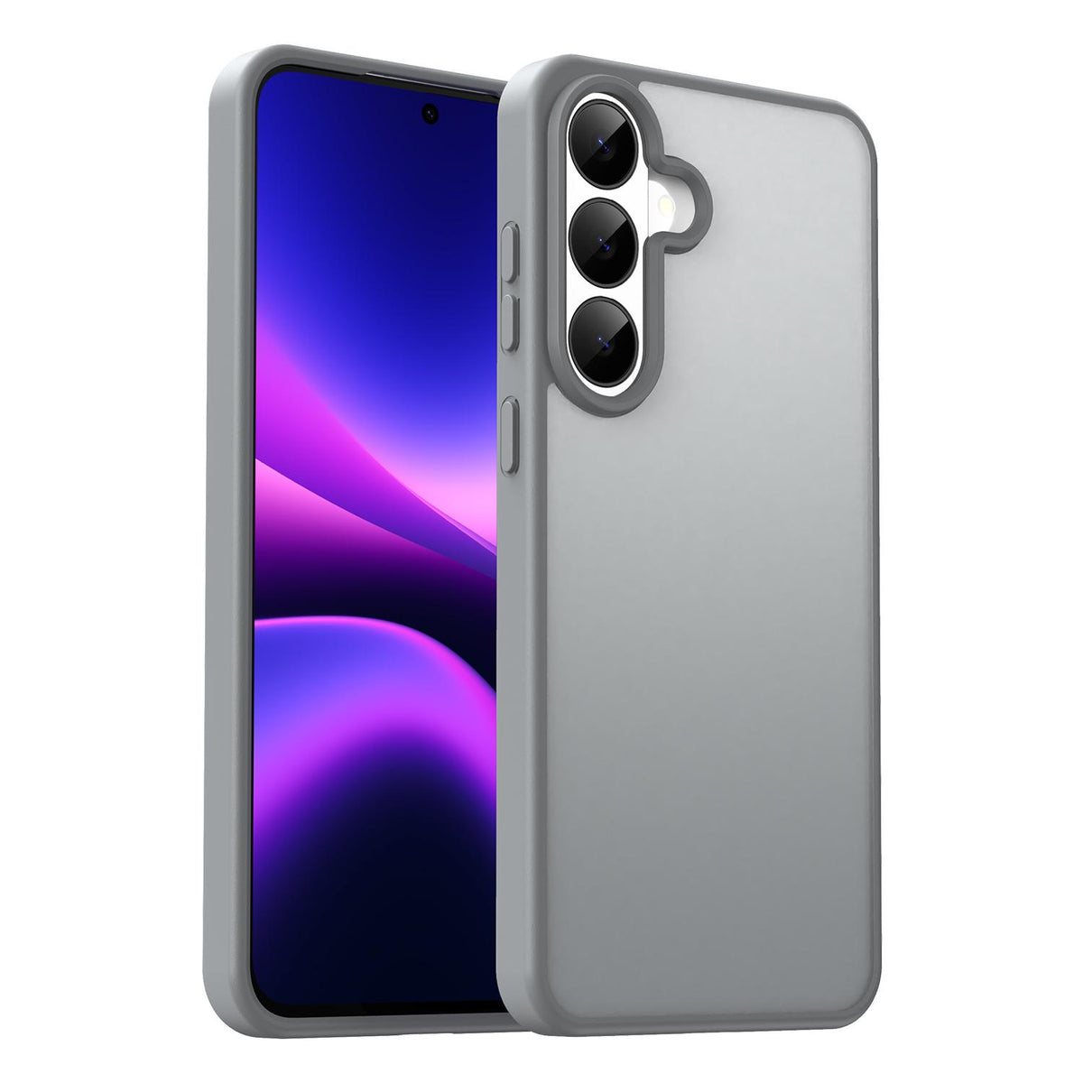 For Galaxy S26 FE 5G Fanying Series PC Hybrid TPU Translucent Frosted Phone Case - Silver Grey - EDA009917902F