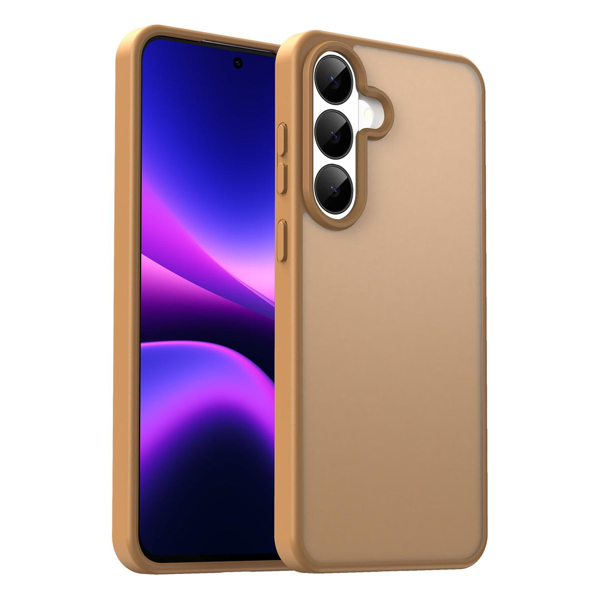 For Galaxy S26 FE 5G Fanying Series PC Hybrid TPU Translucent Frosted Phone Case - Desert Gold - EDA009917902G