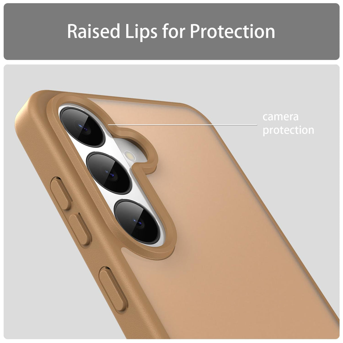 For Galaxy S26 FE 5G Fanying Series PC Hybrid TPU Translucent Frosted Phone Case - Desert Gold - EDA009917902G