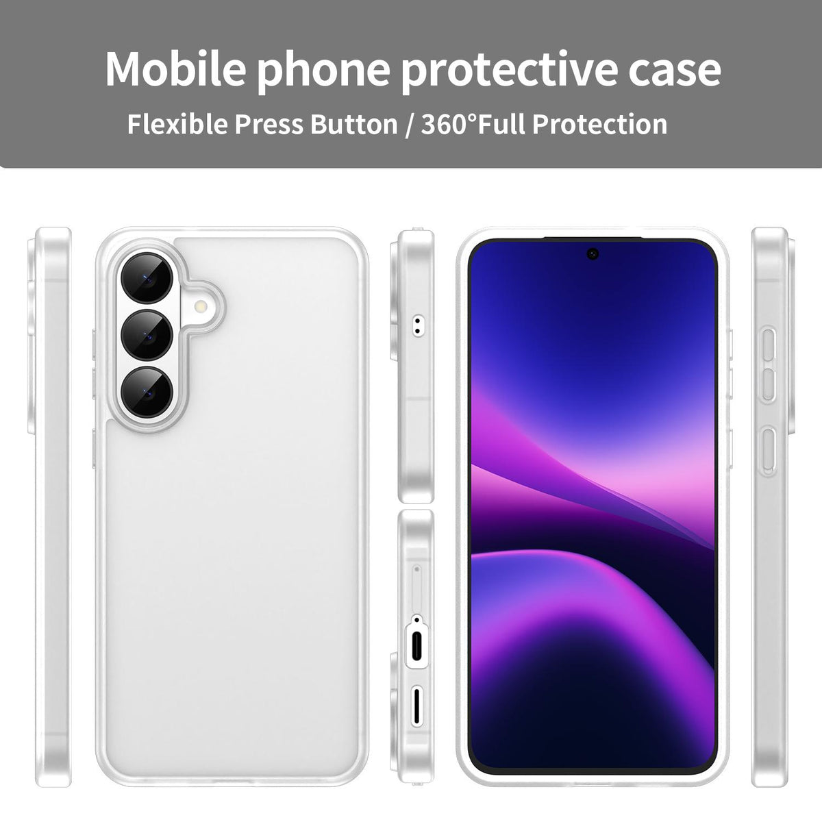 For Galaxy S26 FE 5G Fanying Series PC Hybrid TPU Translucent Frosted Phone Case - Matte White - EDA009917902J