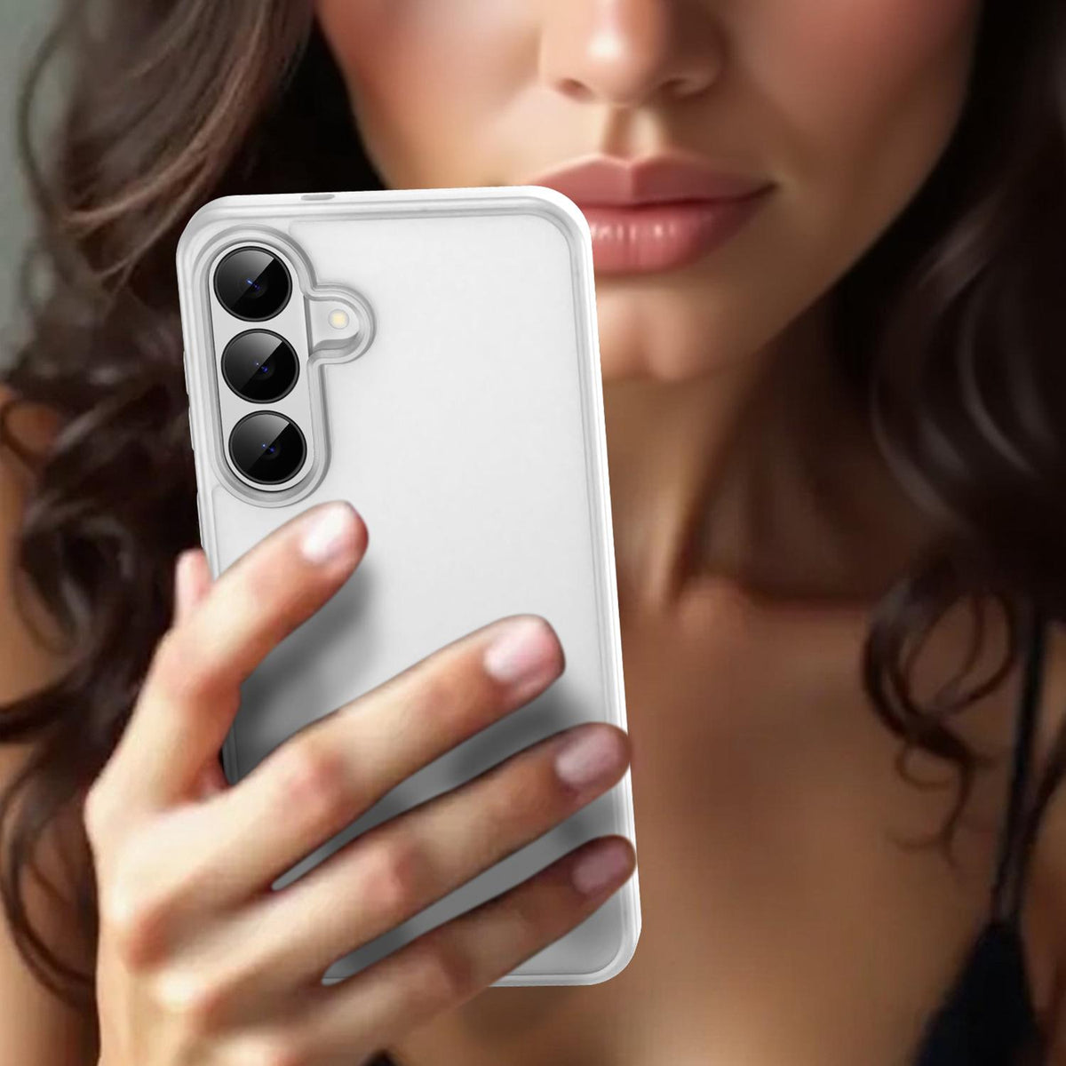 For Galaxy S26 FE 5G Fanying Series PC Hybrid TPU Translucent Frosted Phone Case - Matte White - EDA009917902J