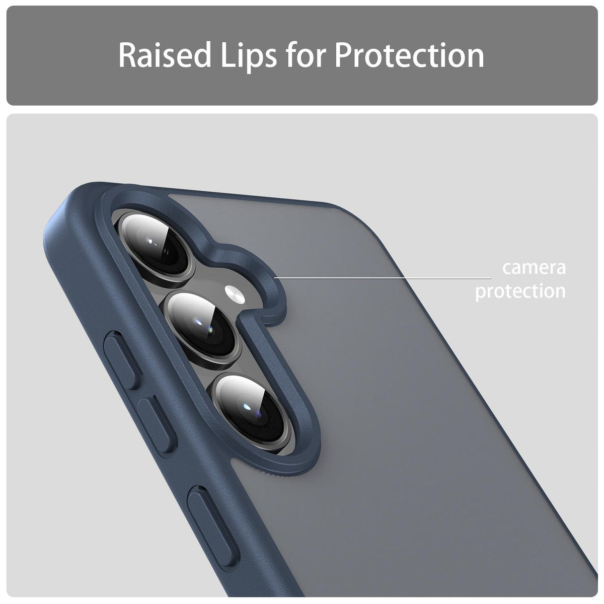 For Galaxy S24+ 5G Fanying Series PC Hybrid TPU Translucent Frosted Phone Case - Cyan Blue - EDA009917903C