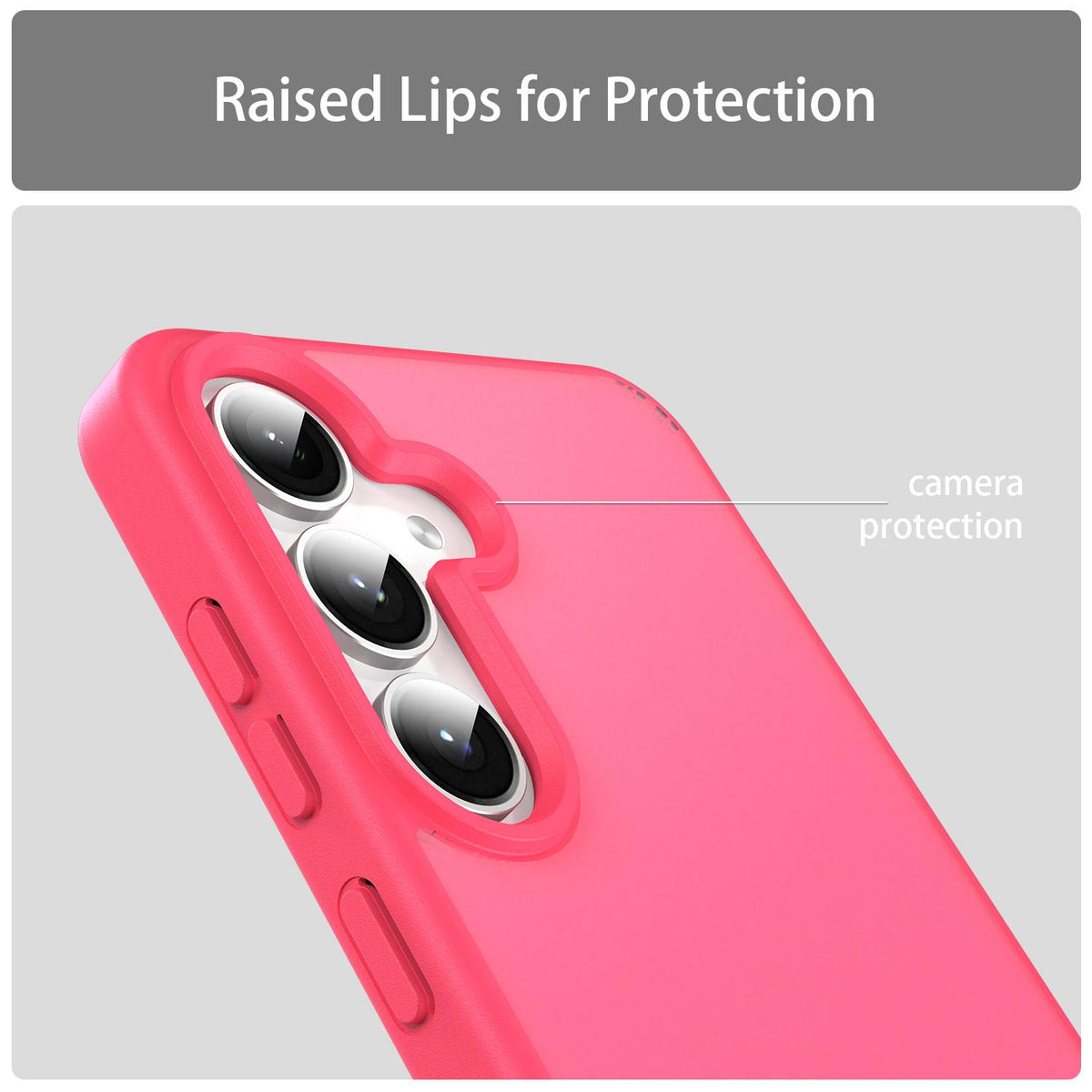 For Galaxy S24+ 5G Fanying Series PC Hybrid TPU Translucent Frosted Phone Case - Rose Red - EDA009917903E