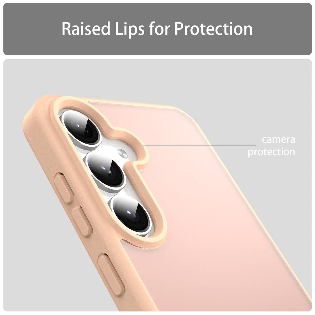For Galaxy S24+ 5G Fanying Series PC Hybrid TPU Translucent Frosted Phone Case - Rouge Powder - EDA009917903I
