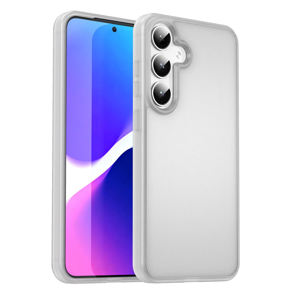 For Galaxy S24+ 5G Fanying Series PC Hybrid TPU Translucent Frosted Phone Case - Matte White - EDA009917903J