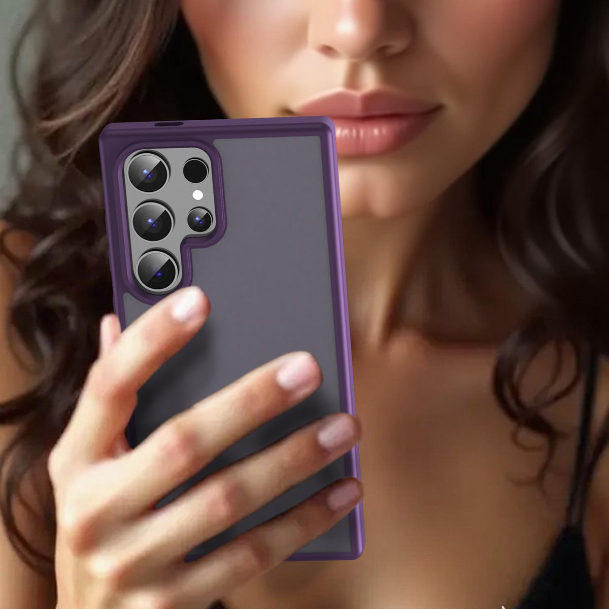 For Galaxy S24 Ultra 5G Fanying Series PC Hybrid TPU Translucent Frosted Phone Case - Crystal Purple - EDA009917905B
