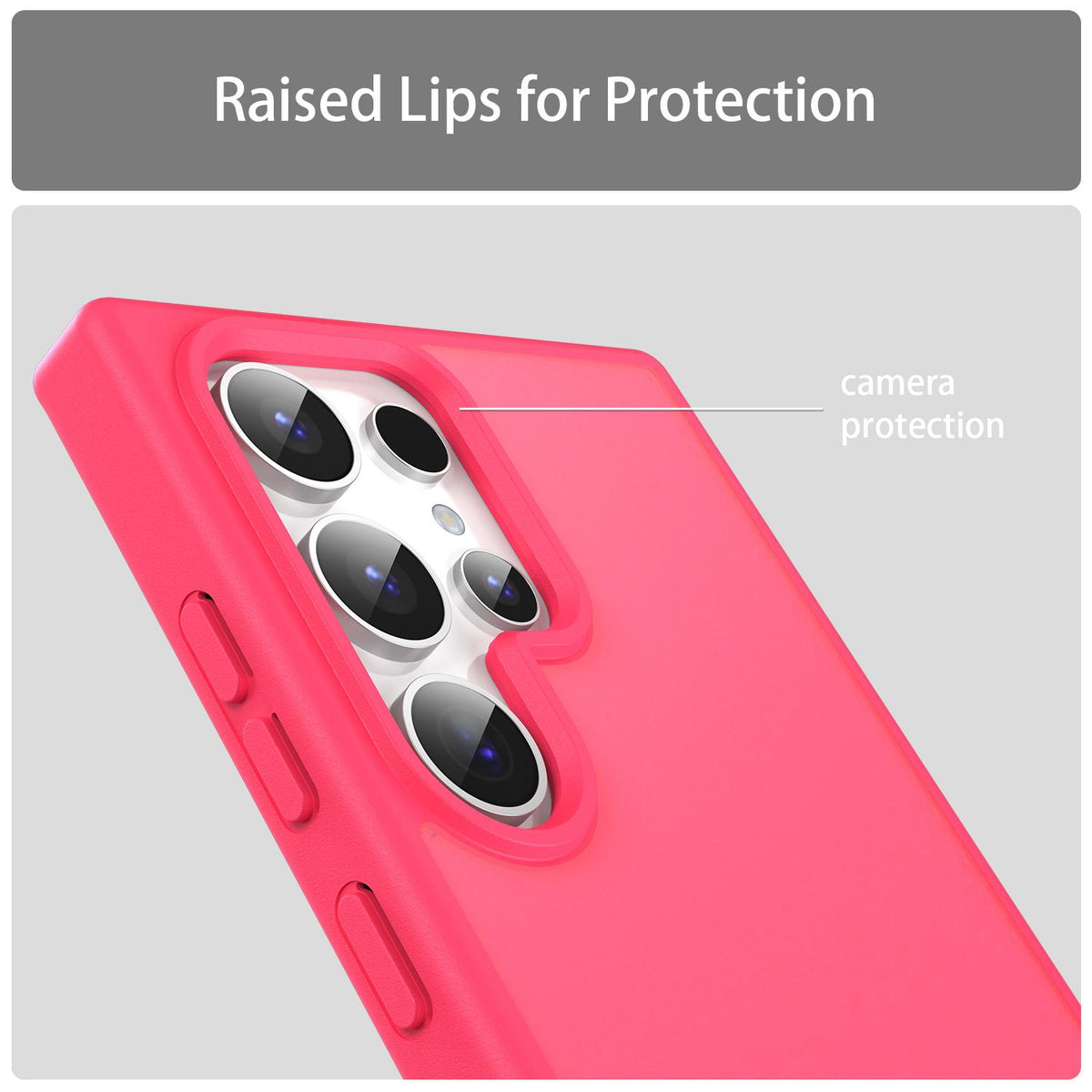 For Galaxy S24 Ultra 5G Fanying Series PC Hybrid TPU Translucent Frosted Phone Case - Rose Red - EDA009917905E