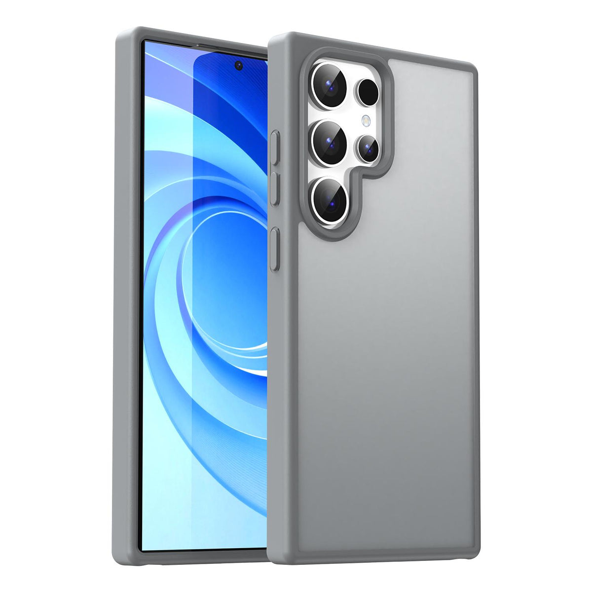 For Galaxy S24 Ultra 5G Fanying Series PC Hybrid TPU Translucent Frosted Phone Case - Silver Grey - EDA009917905F