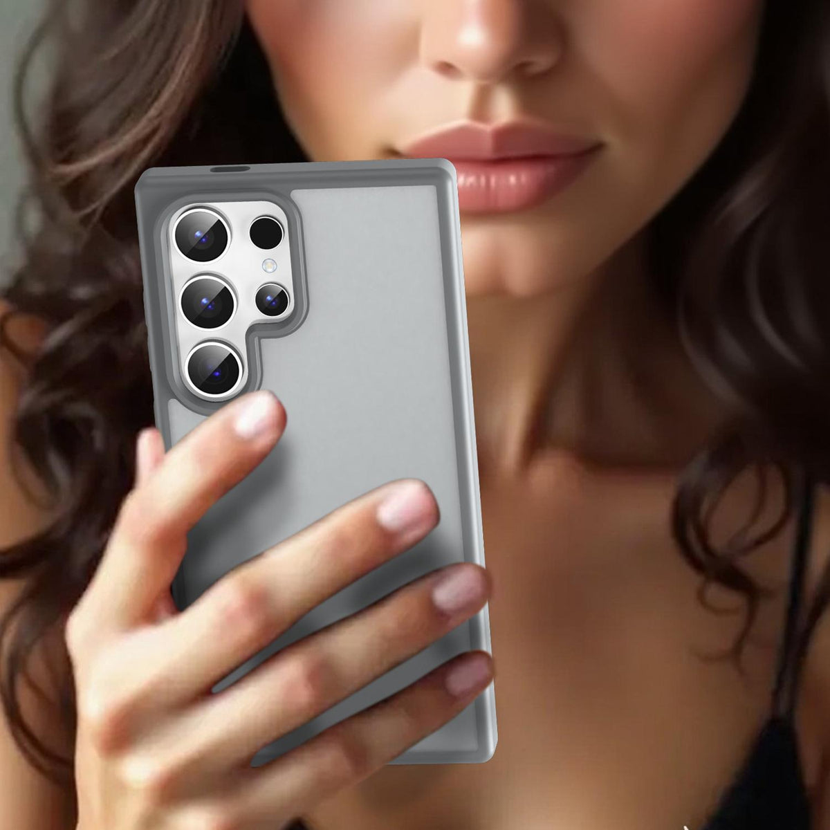 For Galaxy S24 Ultra 5G Fanying Series PC Hybrid TPU Translucent Frosted Phone Case - Silver Grey - EDA009917905F