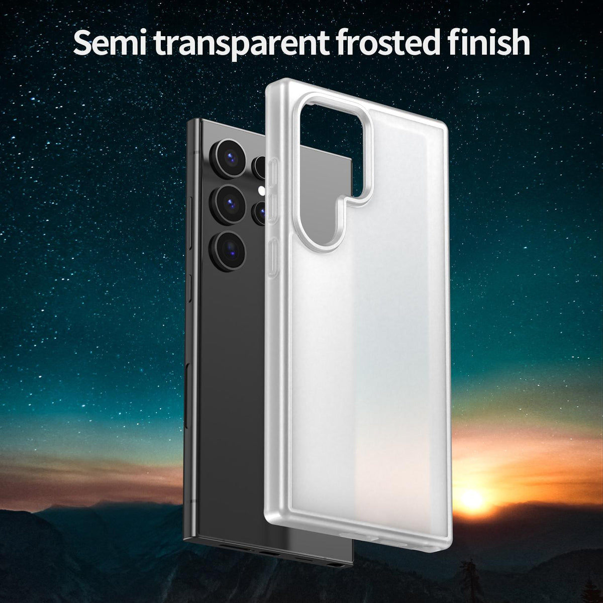 For Galaxy S24 Ultra 5G Fanying Series PC Hybrid TPU Translucent Frosted Phone Case - Matte White - EDA009917905J