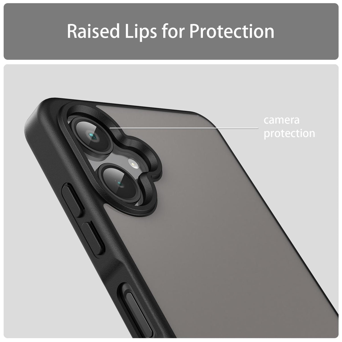 For Galaxy A06 5G Fanying Series PC Hybrid TPU Translucent Frosted Phone Case - Translucent Black - EDA009918802A