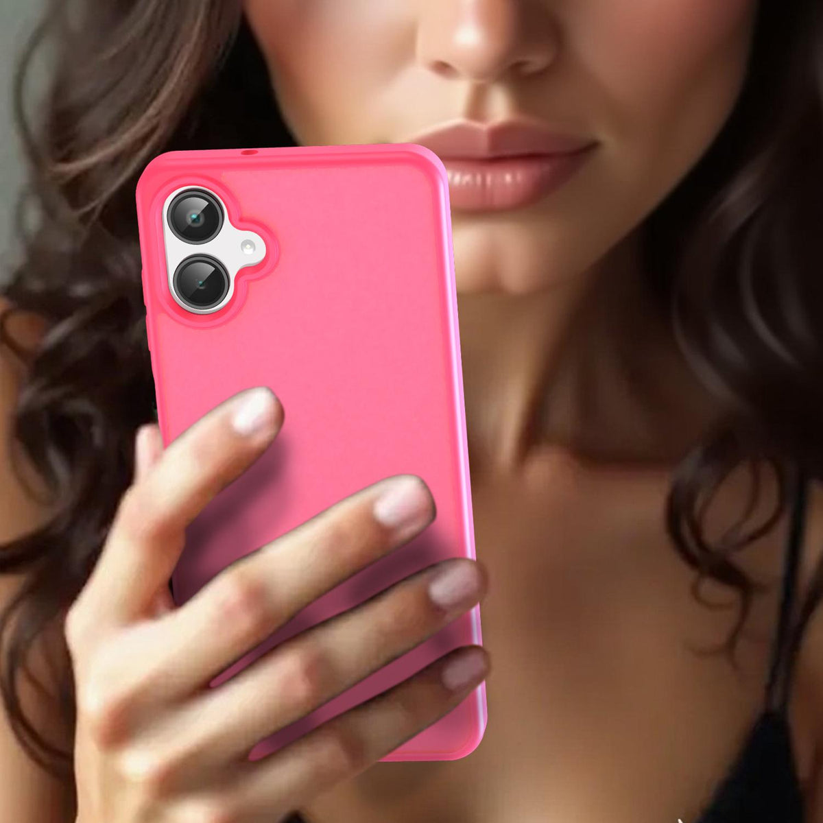 For Galaxy A06 5G Fanying Series PC Hybrid TPU Translucent Frosted Phone Case - Rose Red - EDA009918802E