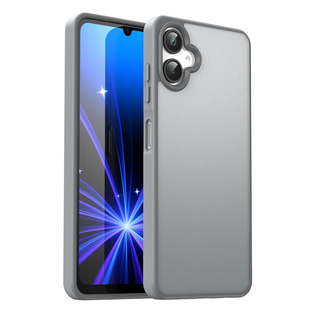 For Galaxy A06 5G Fanying Series PC Hybrid TPU Translucent Frosted Phone Case - Silver Grey - EDA009918802F