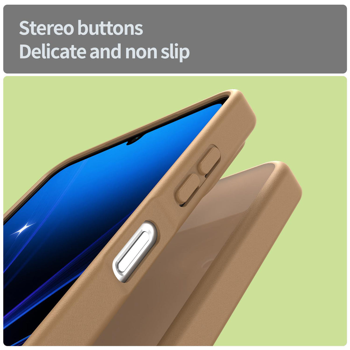 For Galaxy A06 5G Fanying Series PC Hybrid TPU Translucent Frosted Phone Case - Desert Gold - EDA009918802G