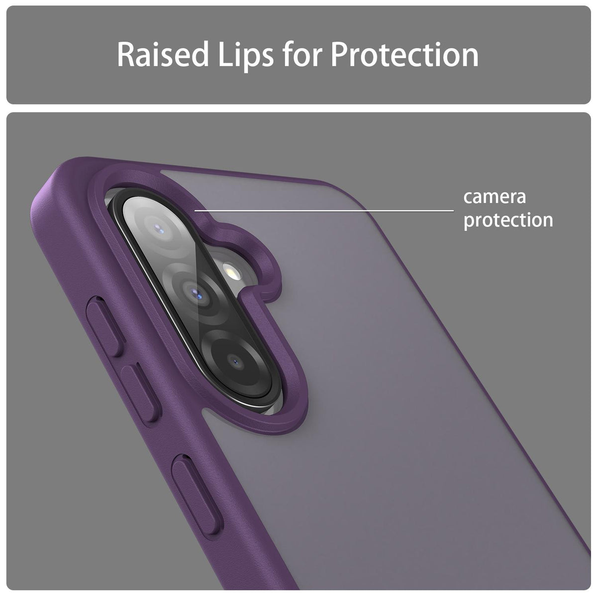 For Galaxy A36 5G Fanying Series PC Hybrid TPU Translucent Frosted Phone Case - Crystal Purple - EDA009918805B