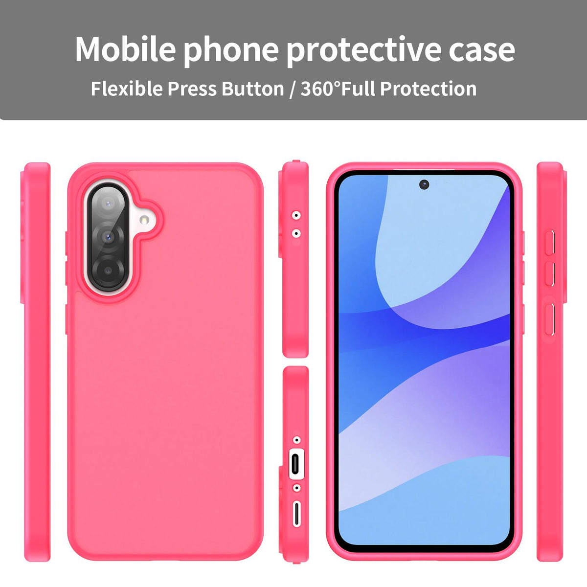 For Galaxy A36 5G Fanying Series PC Hybrid TPU Translucent Frosted Phone Case - Rose Red - EDA009918805E