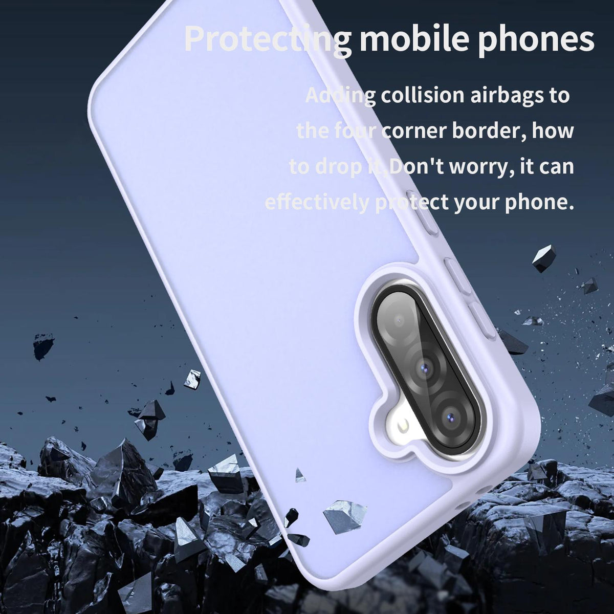 For Galaxy A36 5G Fanying Series PC Hybrid TPU Translucent Frosted Phone Case - Lavender - EDA009918805H