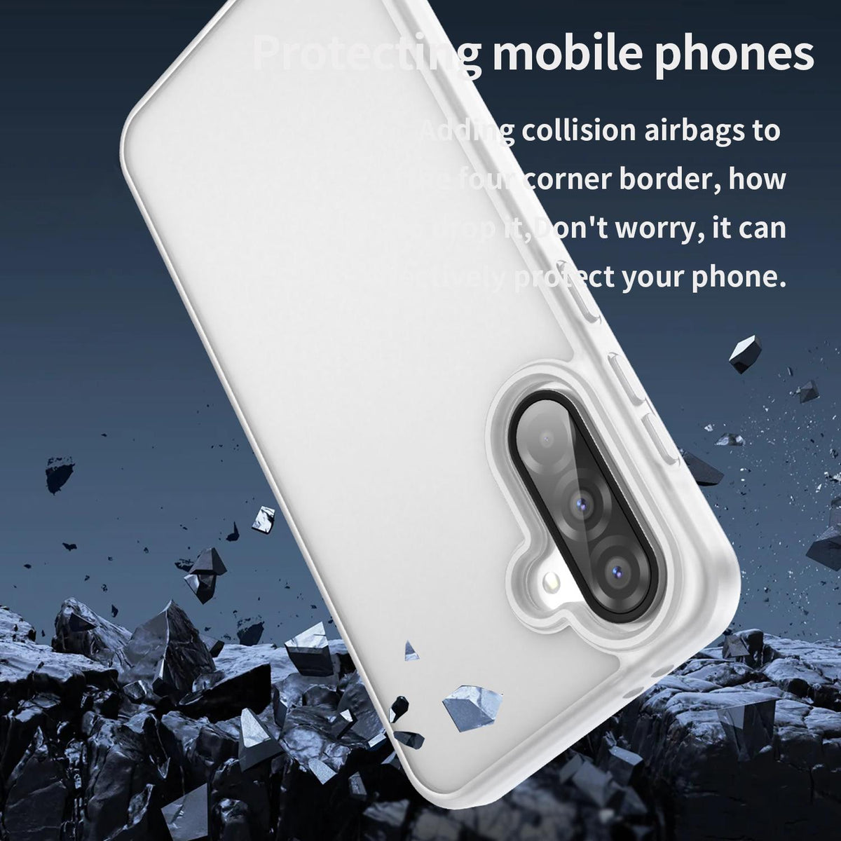 For Galaxy A36 5G Fanying Series PC Hybrid TPU Translucent Frosted Phone Case - Matte White - EDA009918805J