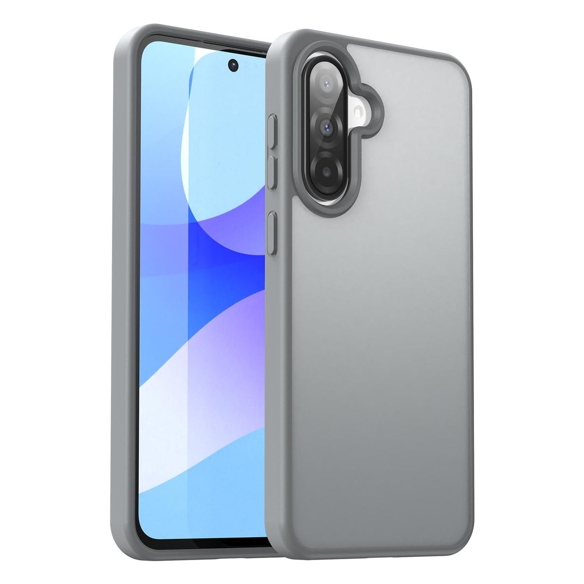 For Galaxy A56 5G Fanying Series PC Hybrid TPU Translucent Frosted Phone Case - Silver Grey - EDA009918806F