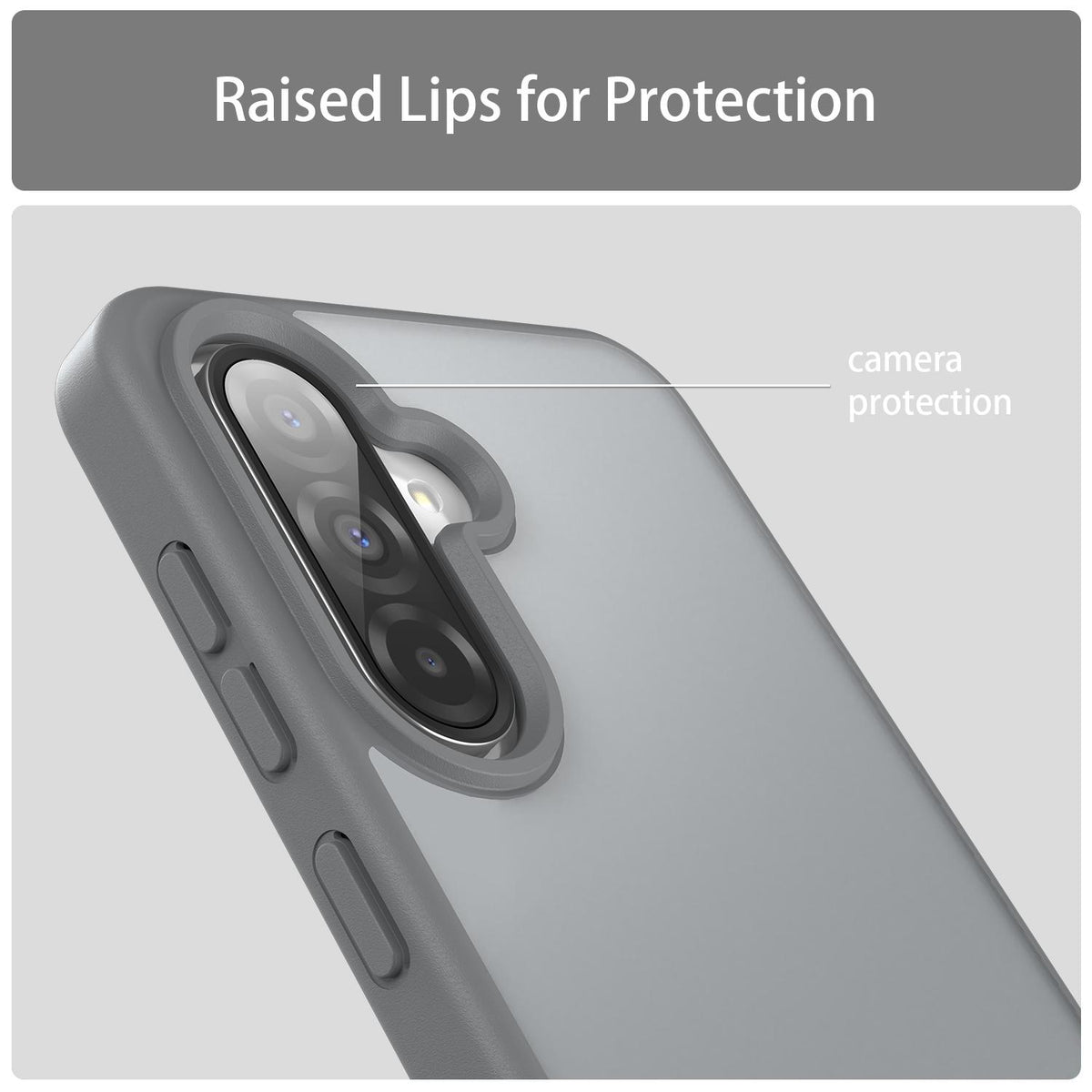 For Galaxy A56 5G Fanying Series PC Hybrid TPU Translucent Frosted Phone Case - Silver Grey - EDA009918806F
