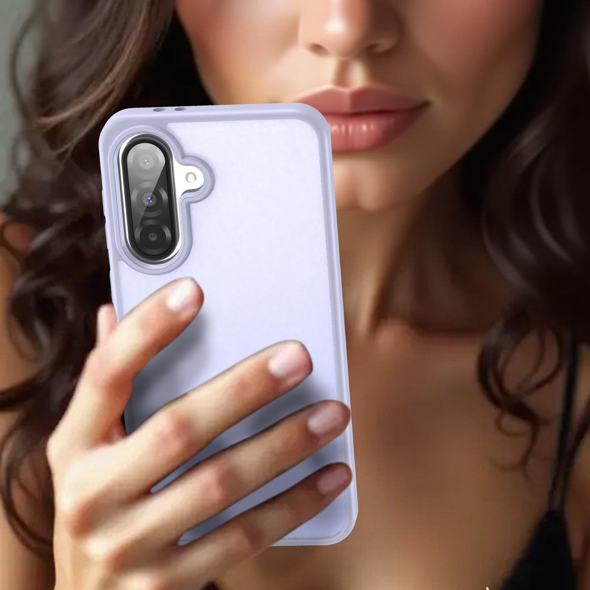 For Galaxy A56 5G Fanying Series PC Hybrid TPU Translucent Frosted Phone Case - Lavender - EDA009918806H