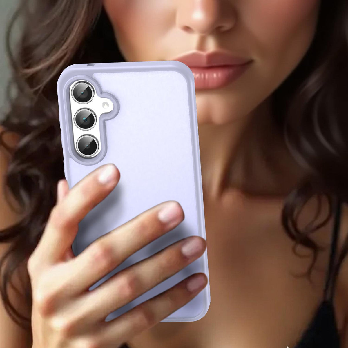 For Galaxy A35 5G Fanying Series PC Hybrid TPU Translucent Frosted Phone Case - Lavender - EDA009918807H