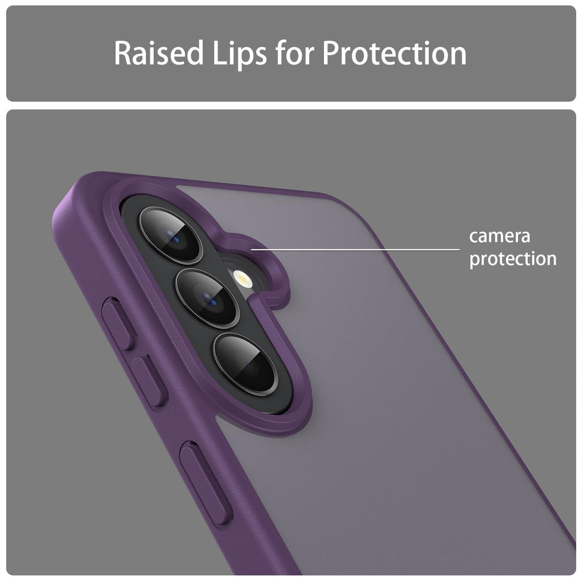 For Galaxy A57 5G Fanying Series PC Hybrid TPU Translucent Frosted Phone Case - Crystal Purple - EDA009918808B