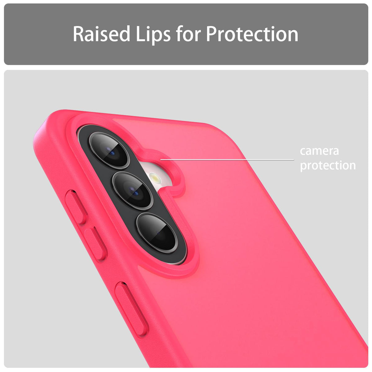 For Galaxy A57 5G Fanying Series PC Hybrid TPU Translucent Frosted Phone Case - Rose Red - EDA009918808E