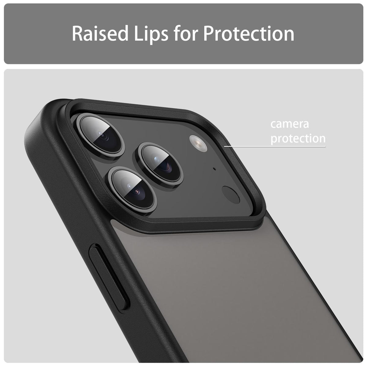 For iPhone 18 Pro Fanying Series PC Hybrid TPU Translucent Frosted Phone Case - Translucent Black - EDA009920902A