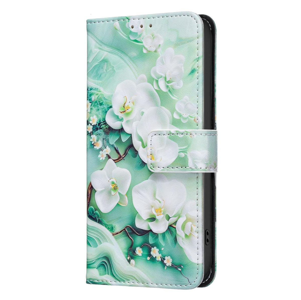 For OPPO Reno16 F 5G/Reno16 FS 5G BF42 Color Painting Leather Phone Case - Pink Flower - EDA009926801A
