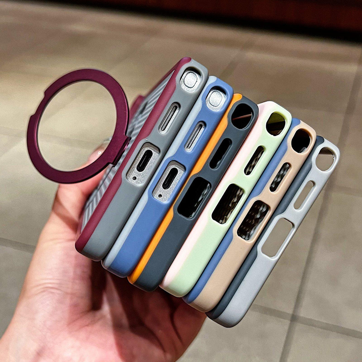 For Galaxy S26 5G Armor Shield Mesh Cooling Magnetic Holder Phone Case with Lens Film - Orange - EDA009932802A