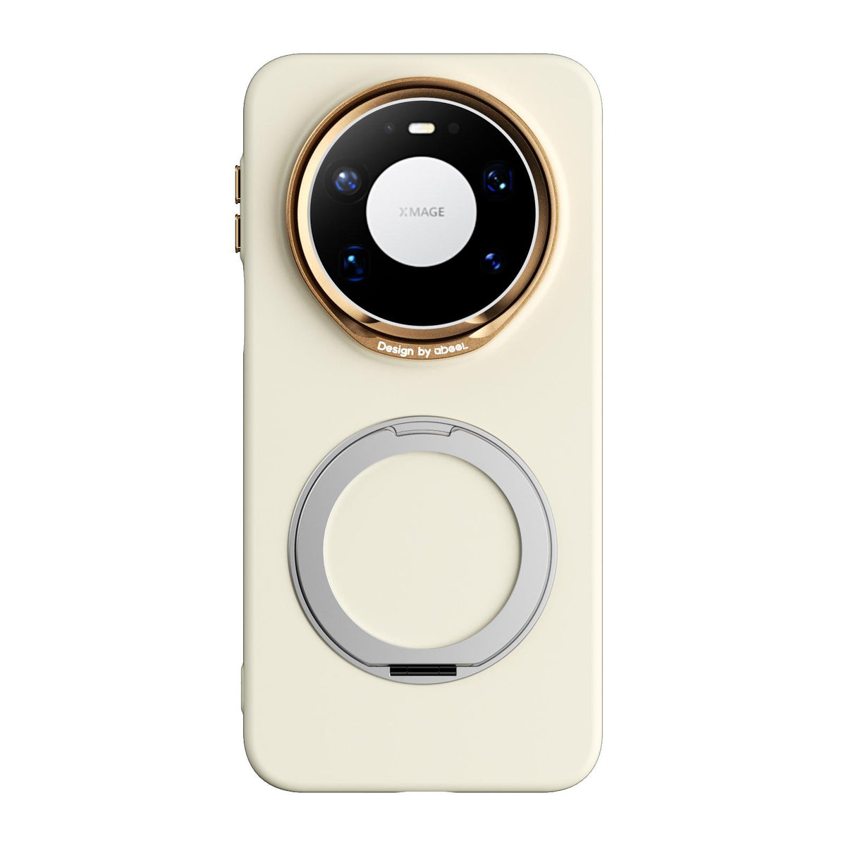 For Huawei Mate 80 Pro Max ABEEL Lightweight Zero Skin Feel Magnetic PC Phone Case with Holder - Yellow - EDA009950402D
